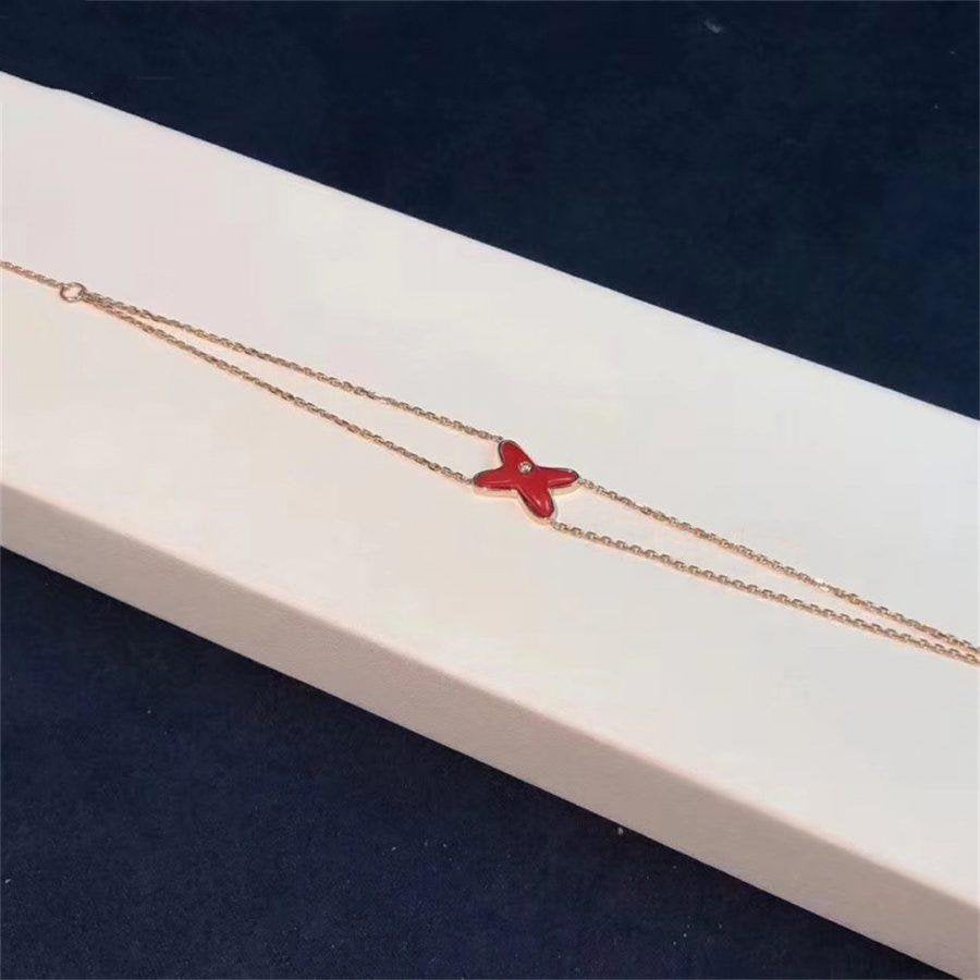 [Love's Uplift]JEUX BRACELET CARNELIAN PINK GOLD 1 DIAMOND