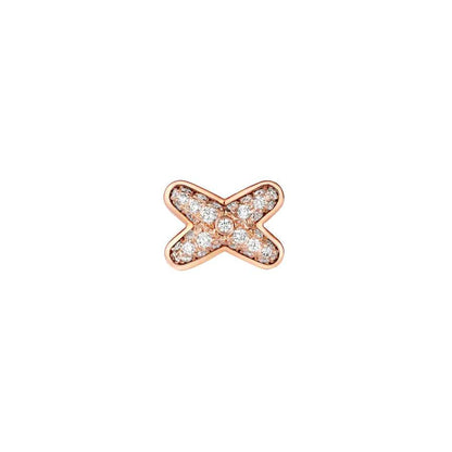 [Love's Uplift]JEUX DE PINK GOLD DIAMOND EARRINGS