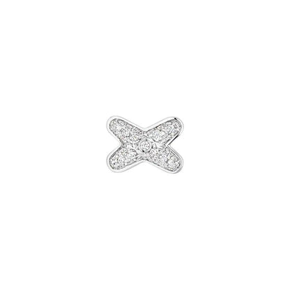 [Love's Uplift]JEUX DE SILVER DIAMOND EARRINGS