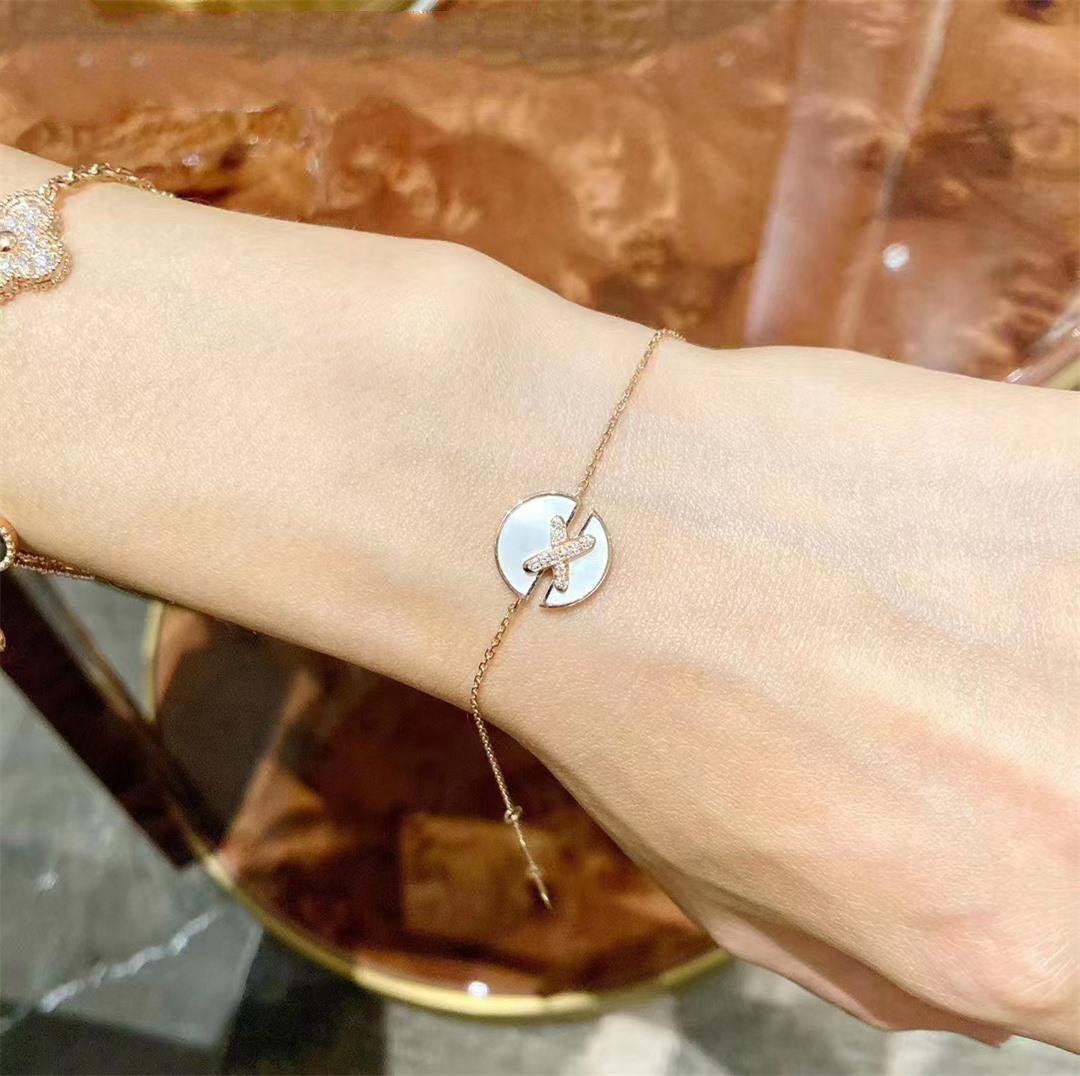 [Love's Uplift]JEUX DE BRACELET MOP PINK GOLD DIAMONDS