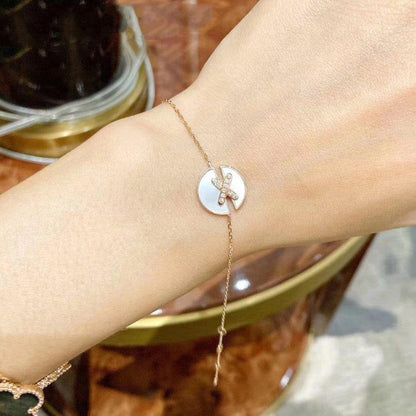 [Love's Uplift]JEUX DE BRACELET MOP PINK GOLD DIAMONDS