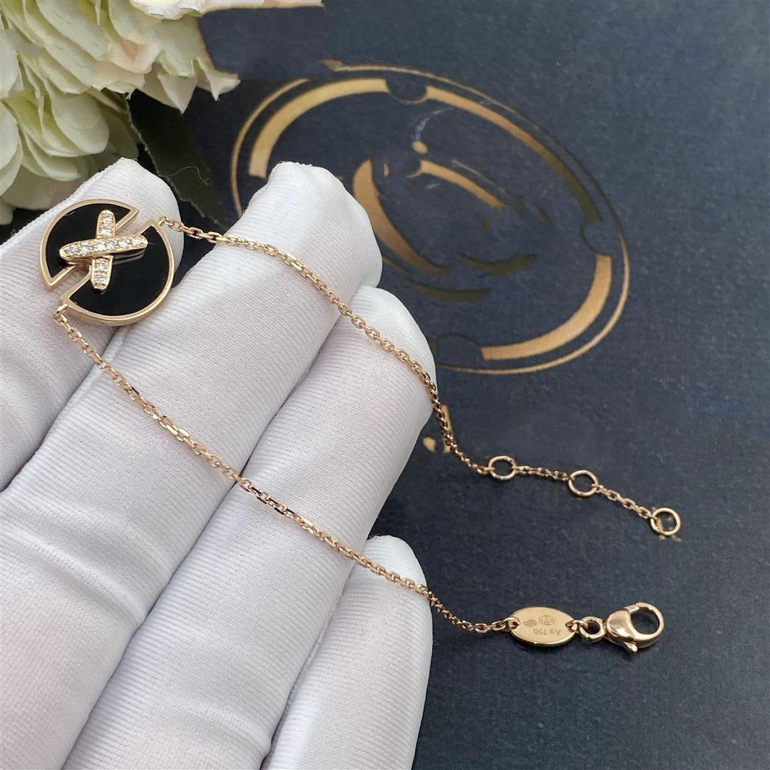 [Love's Uplift]JEUX DE BRACELET ONYX PINK GOLD DIAMOND