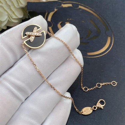 [Love's Uplift]JEUX DE BRACELET ONYX PINK GOLD DIAMOND
