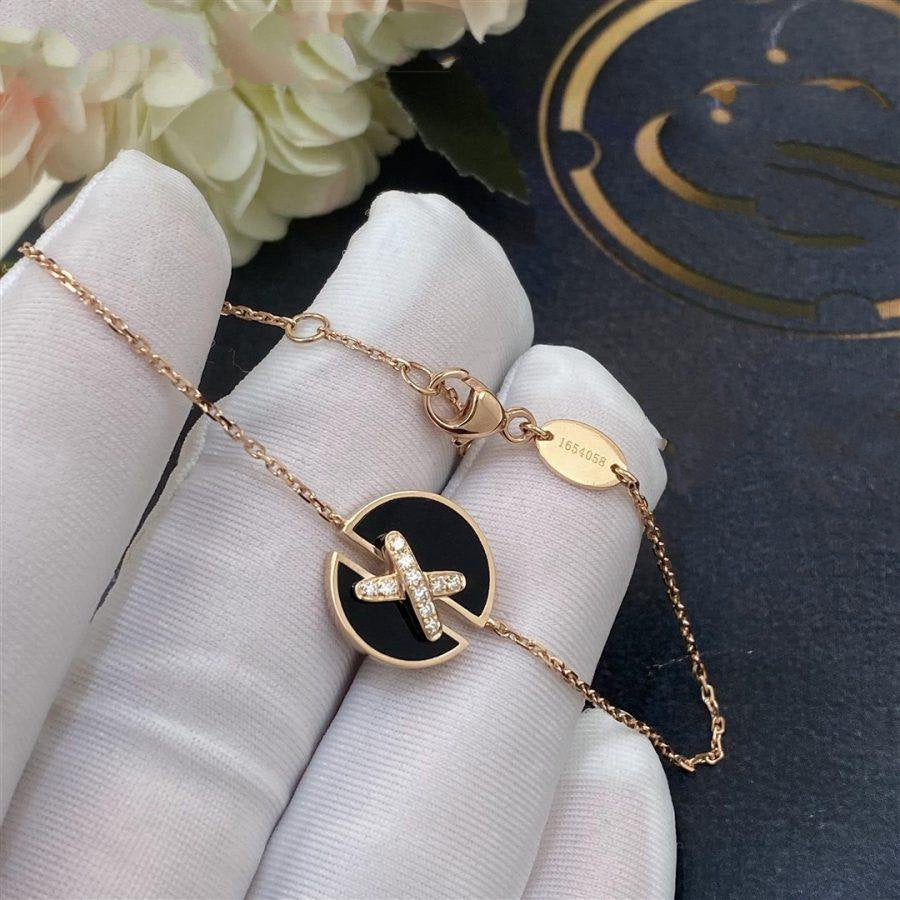 [Love's Uplift]JEUX DE BRACELET ONYX PINK GOLD DIAMOND