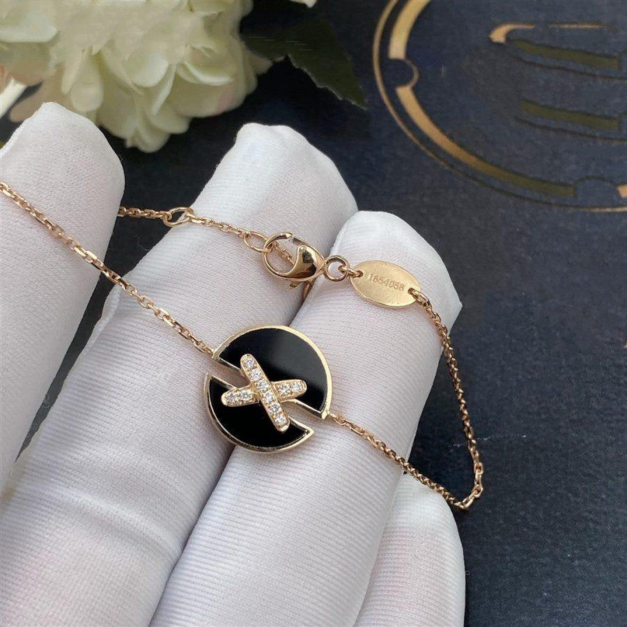 [Love's Uplift]JEUX DE BRACELET ONYX PINK GOLD DIAMOND
