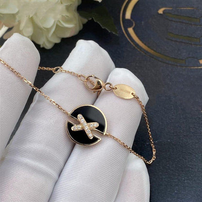 [Love's Uplift]JEUX DE BRACELET ONYX PINK GOLD DIAMOND