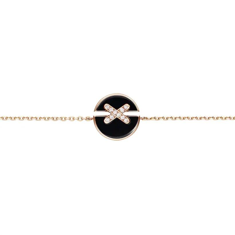 [Love's Uplift]JEUX DE BRACELET ONYX PINK GOLD DIAMOND