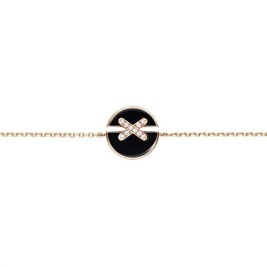 [Love's Uplift]JEUX DE BRACELET ONYX PINK GOLD DIAMOND