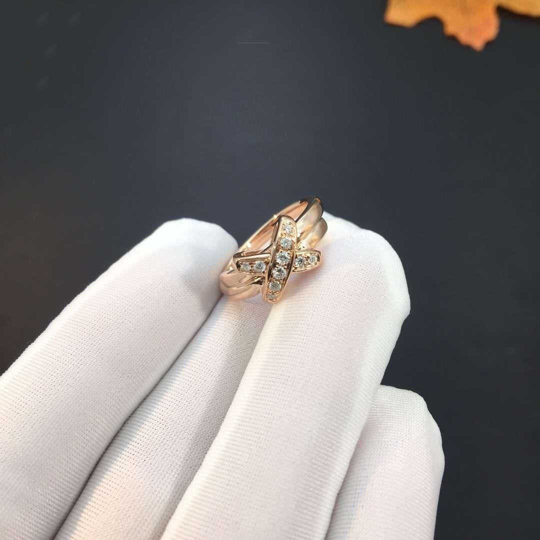 [Love's Uplift]JEUX DE PINK GOLD DIAMOND RING