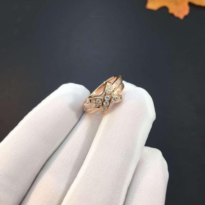 [Love's Uplift]JEUX DE PINK GOLD DIAMOND RING