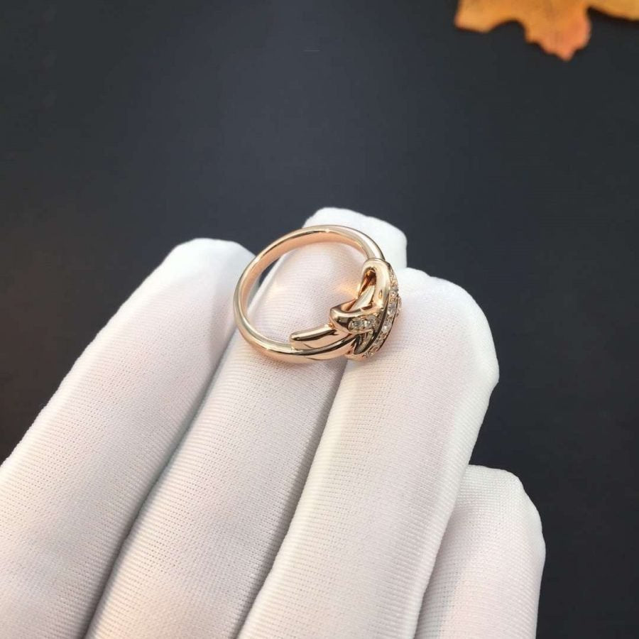 [Love's Uplift]JEUX DE PINK GOLD DIAMOND RING