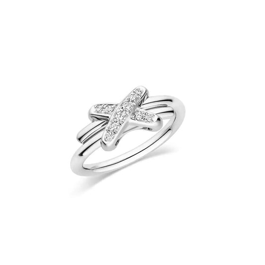 [Love's Uplift]JEUX DE SILVER DIAMOND RING