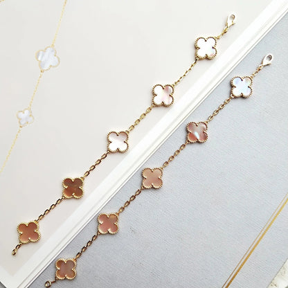 [Love's Uplift]CLOVER 5 PINK MOP BRACELET