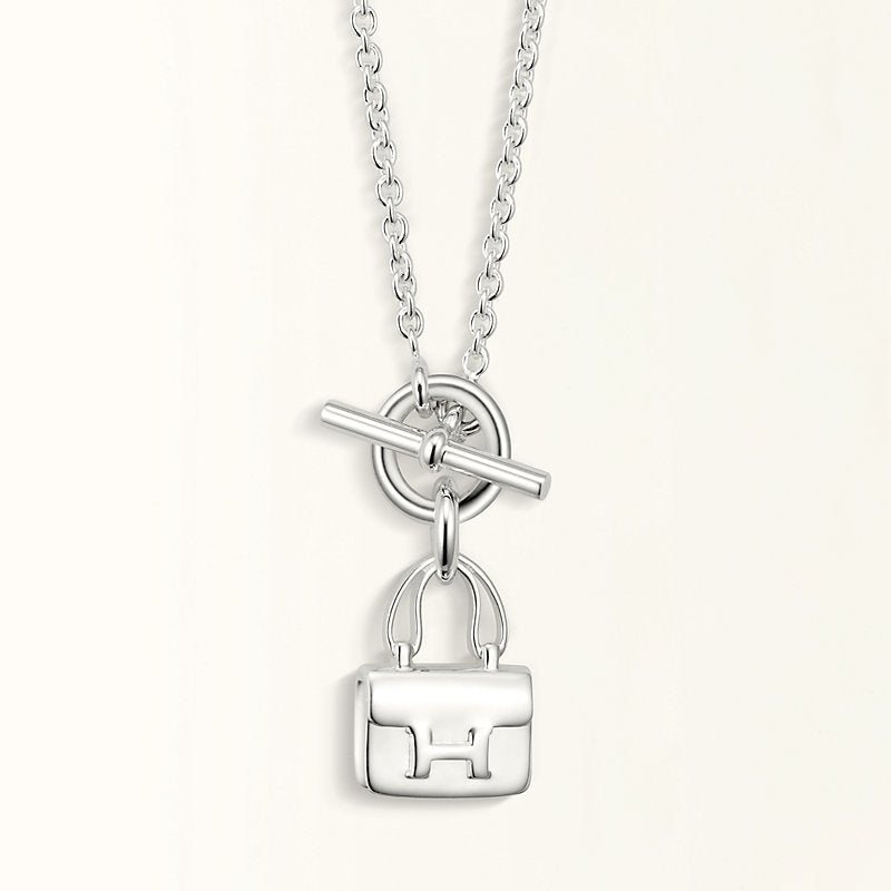 [Love's Uplift]POP H PEDANT SILVER NECKLACE