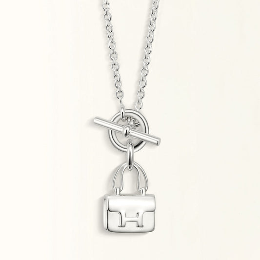 [Love's Uplift]POP H PEDANT SILVER NECKLACE