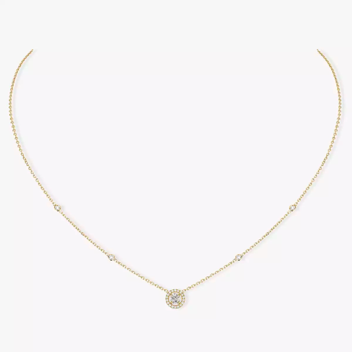 [Love's Uplift ]Diamond Necklace 0,20ct Brilliant Shape Joy