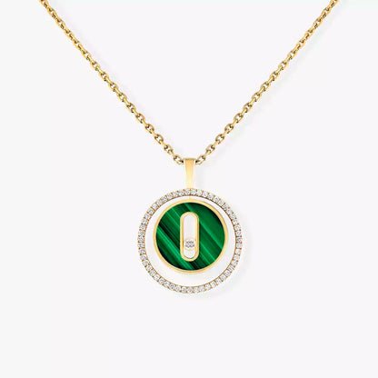[Love's Uplift ]Lucky Move Diamond Necklace in Rose Gold and White Mother-of-Pearl