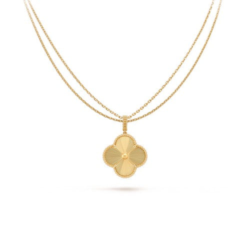 [Love's Uplift]CLOVER 25MM PEDANT NECKLACE GOLD