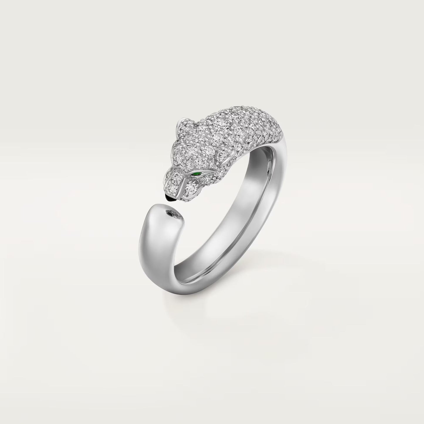 [Love's Uplift]PANTHERE HALF DIAMOND SMALL RING