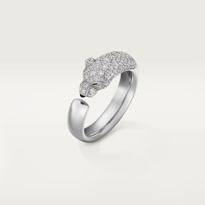 [Love's Uplift]PANTHERE HALF DIAMOND SMALL RING