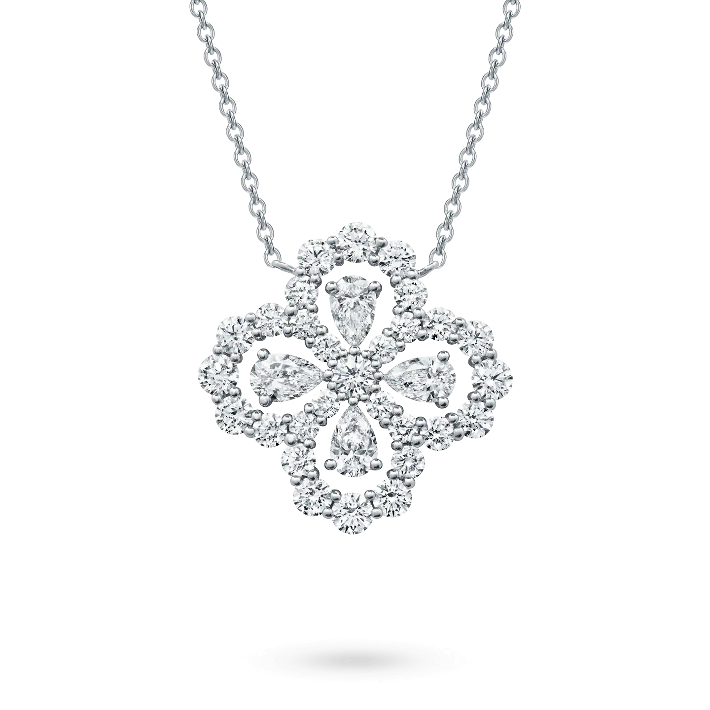 [Love's Uplift]LOOP NECKLACE FULL MOTIF DIAMOND 16MM MULTIPLE COLORS