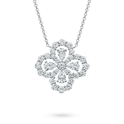 [Love's Uplift]LOOP NECKLACE FULL MOTIF DIAMOND 16MM MULTIPLE COLORS
