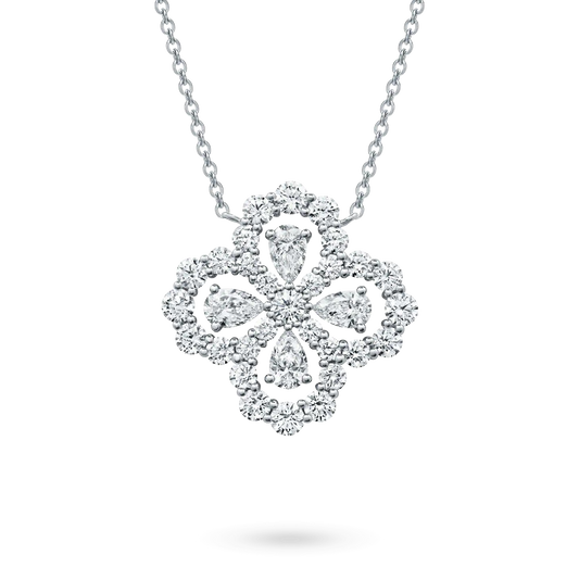 [Love's Uplift]LOOP NECKLACE FULL MOTIF DIAMOND 16MM MULTIPLE COLORS