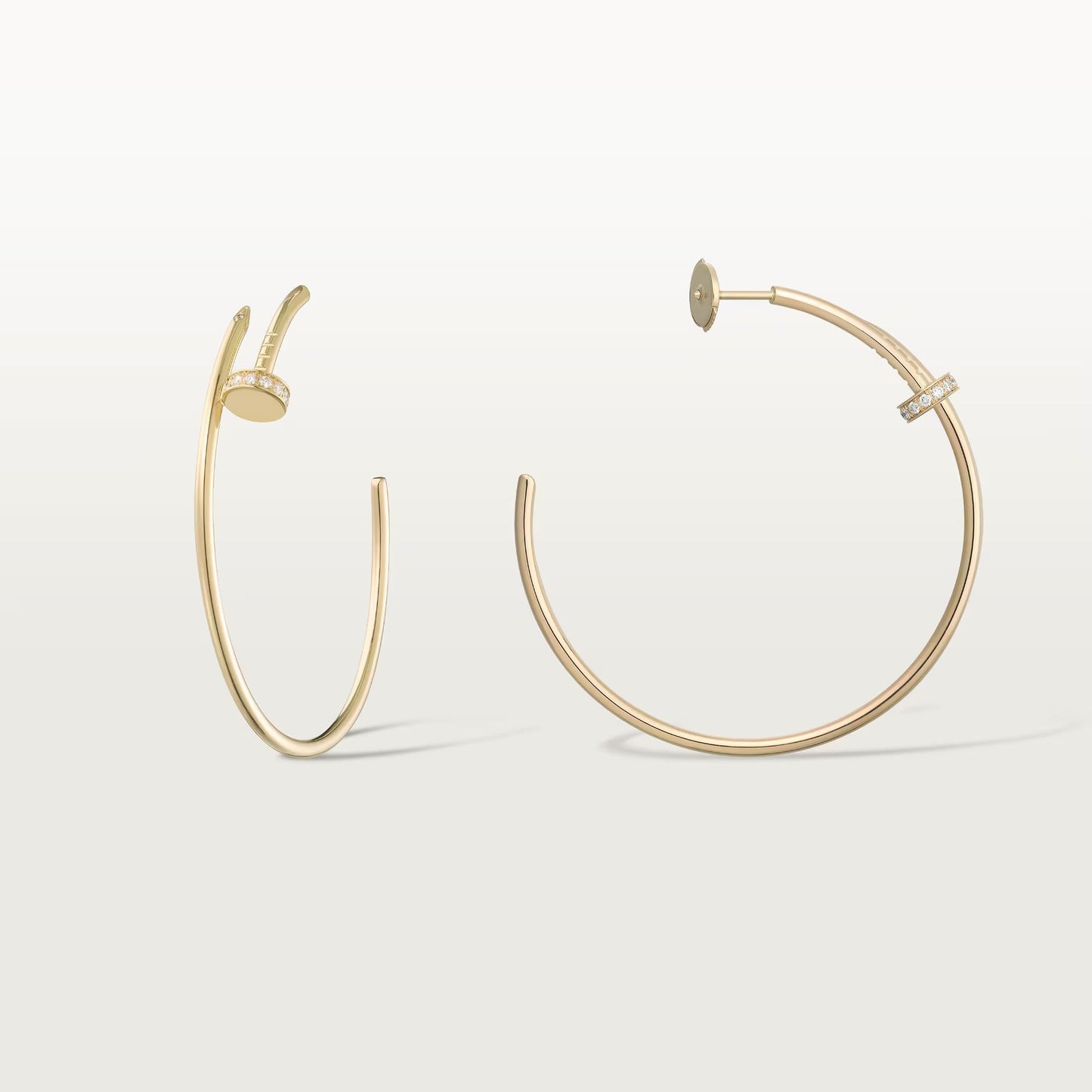 [Love's Uplift]JUSTE HALF DIAMOND LARGE EARRINGS