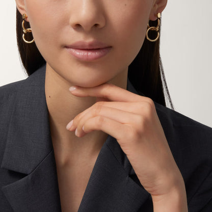 [Love's Uplift]JUSTE NO DIAMOND DOUBLE EARRINGS