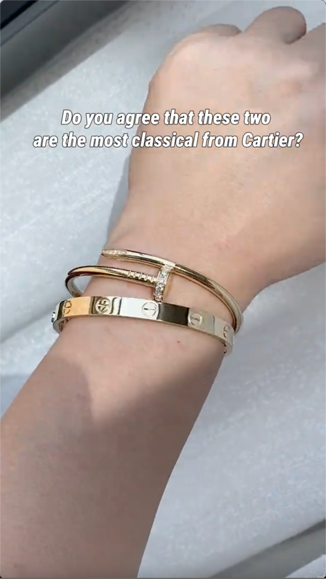 [Love's Uplift] LOVE Classic & JUSTE Diamond Bracelet Stack Set