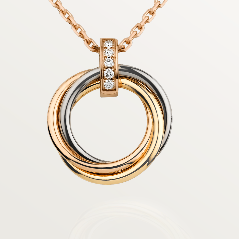 [Love's Uplift]TRINITY NECKLACE GOLD  DIAMONDS