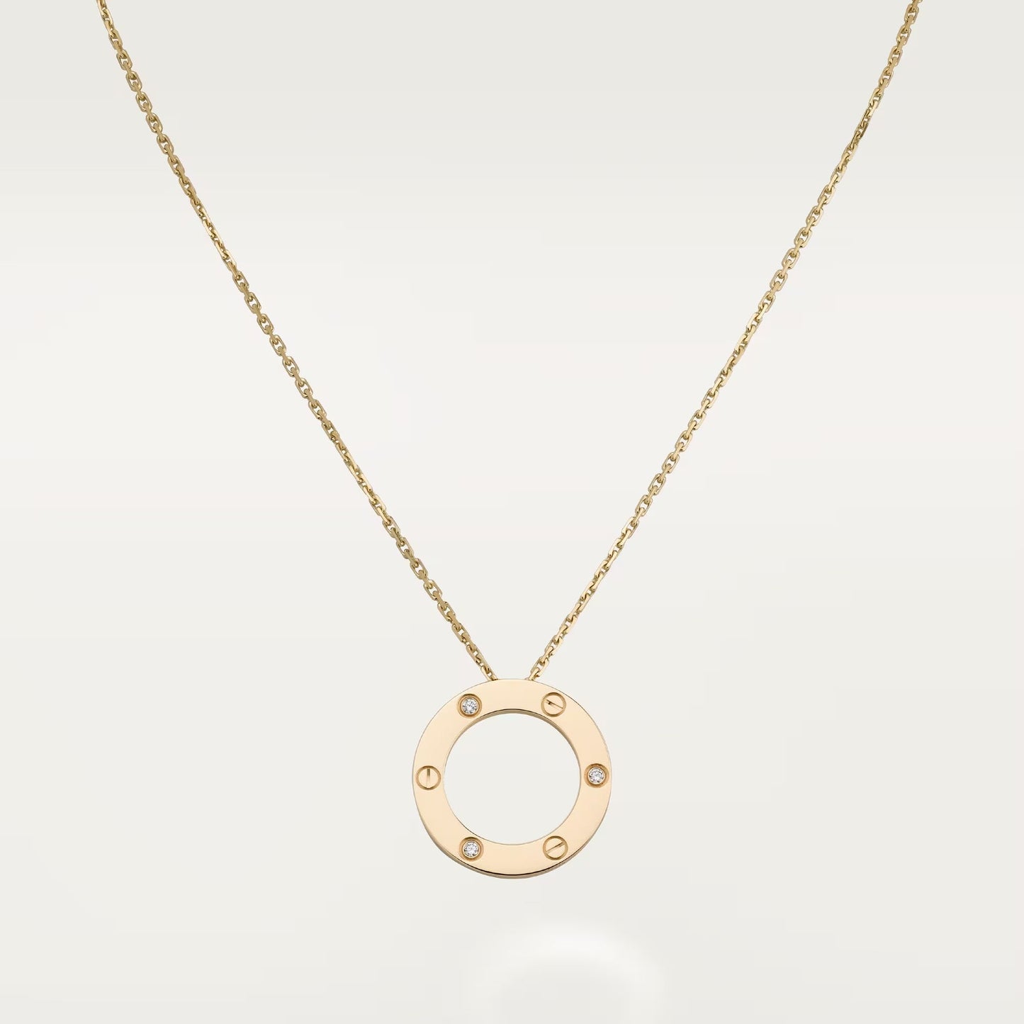 [Love's Uplift]LOVE NECKLACE 16MM 3 DIAMONDS