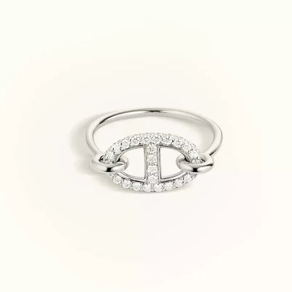 [Love's Uplift]RONDE SMALL SILVER DIAMOND RING
