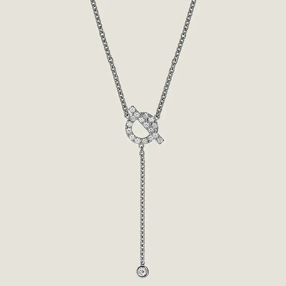 [Love's Uplift]FINESSE SILVER DIAMOND NECKLACE