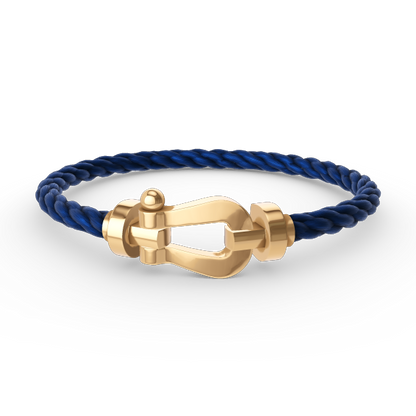 [Love's Uplift]Force Horseshoe & Clover 5 Motifs Bracelet Stack Set