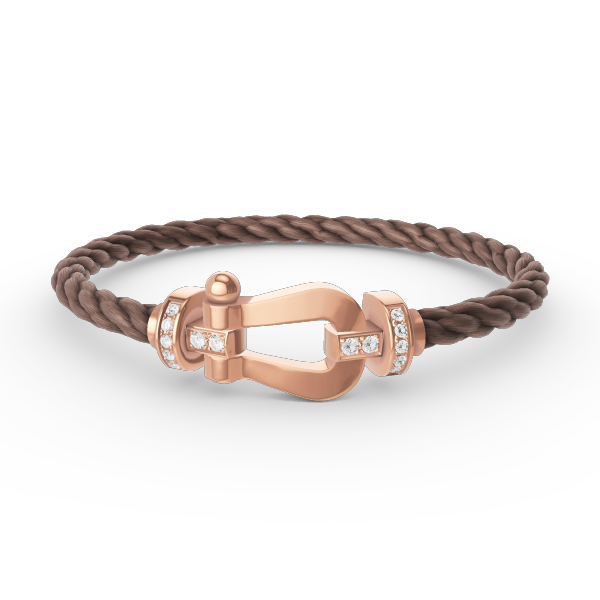 [Love's Uplift]FORCE LARGE HORSESHOE HALF DIAMOND BRACELET ROSE GOLD