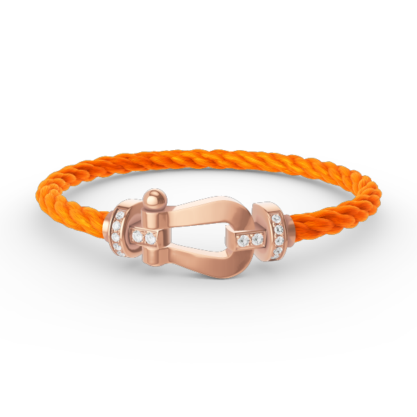 [Love's Uplift]FORCE LARGE HORSESHOE HALF DIAMOND BRACELET ROSE GOLD