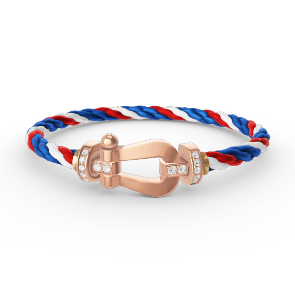 [Love's Uplift]FORCE LARGE HORSESHOE HALF DIAMOND BRACELET ROSE GOLD