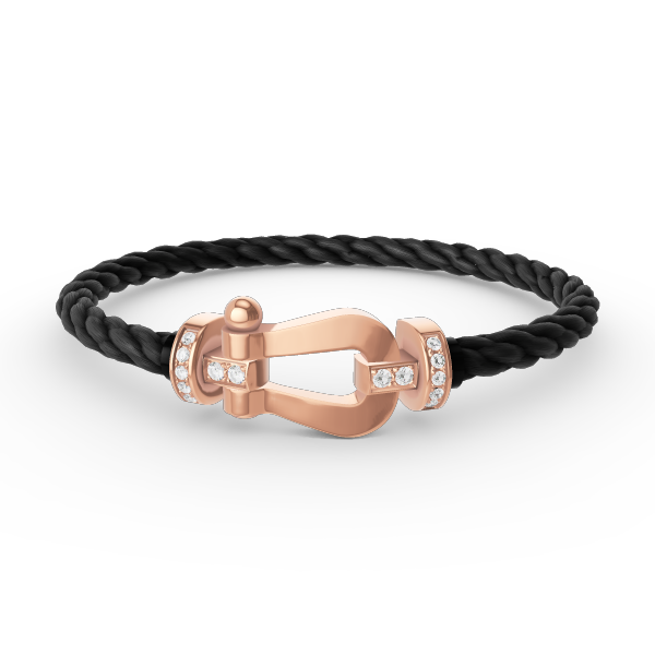 [Love's Uplift]FORCE LARGE HORSESHOE HALF DIAMOND BRACELET ROSE GOLD