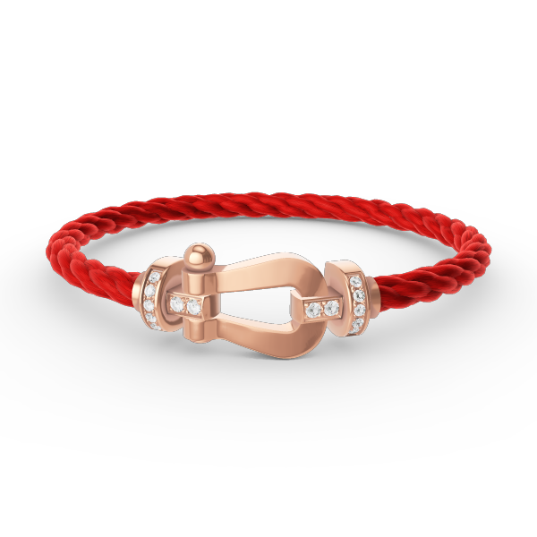 [Love's Uplift]FORCE LARGE HORSESHOE HALF DIAMOND BRACELET ROSE GOLD