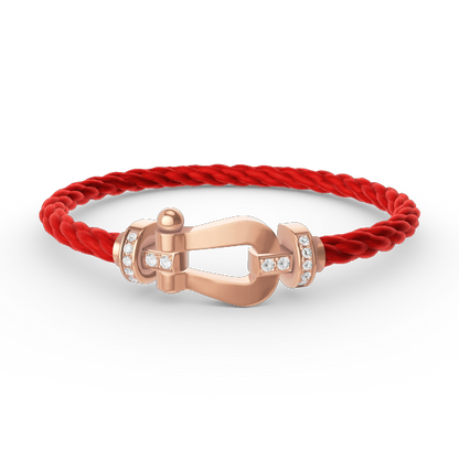 [Love's Uplift]FORCE LARGE HORSESHOE HALF DIAMOND BRACELET ROSE GOLD