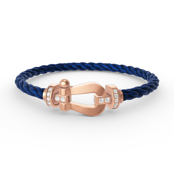 [Love's Uplift]FORCE LARGE HORSESHOE HALF DIAMOND BRACELET ROSE GOLD