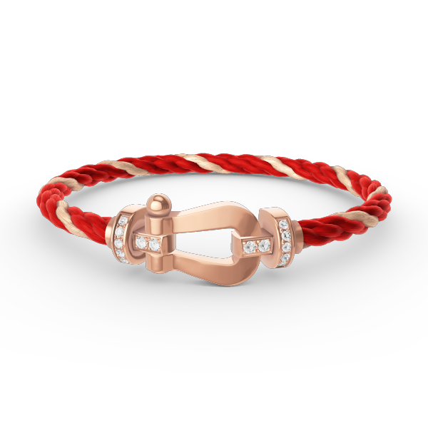 [Love's Uplift]FORCE LARGE HORSESHOE HALF DIAMOND BRACELET ROSE GOLD