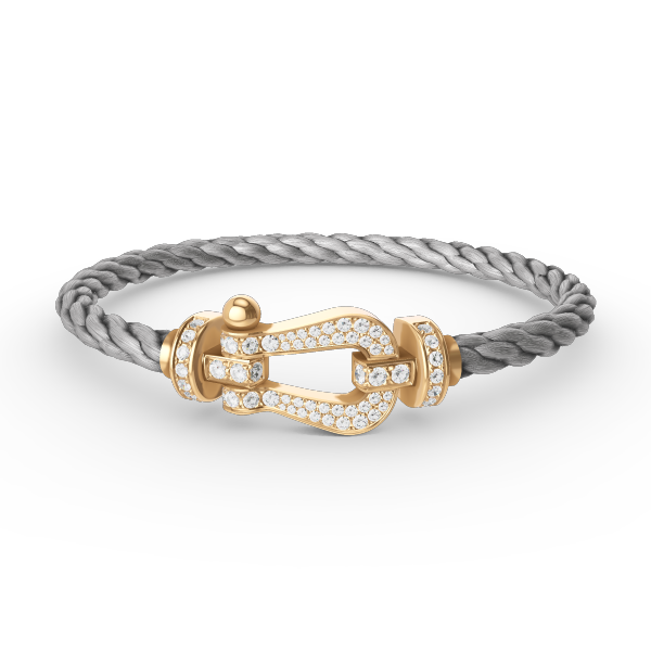 [Love's Uplift]FORCE LARGE HORSESHOE FULL DIAMOND BRACELET GOLD