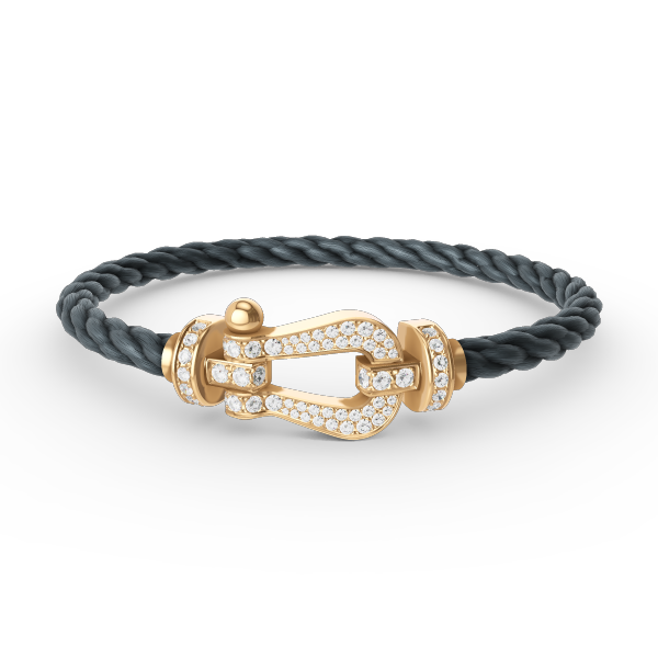 [Love's Uplift]FORCE LARGE HORSESHOE FULL DIAMOND BRACELET GOLD