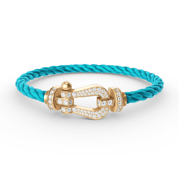 [Love's Uplift]FORCE LARGE HORSESHOE FULL DIAMOND BRACELET GOLD