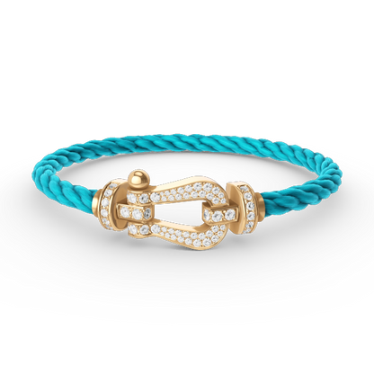 [Love's Uplift]FORCE LARGE HORSESHOE FULL DIAMOND BRACELET GOLD
