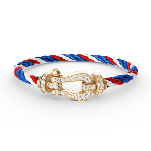 [Love's Uplift]FORCE LARGE HORSESHOE FULL DIAMOND BRACELET GOLD