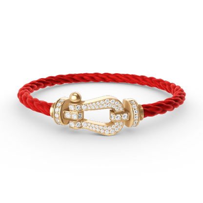 [Love's Uplift]FORCE LARGE HORSESHOE FULL DIAMOND BRACELET GOLD