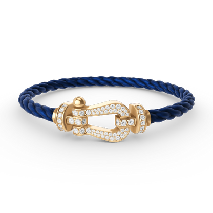 [Love's Uplift]FORCE LARGE HORSESHOE FULL DIAMOND BRACELET GOLD